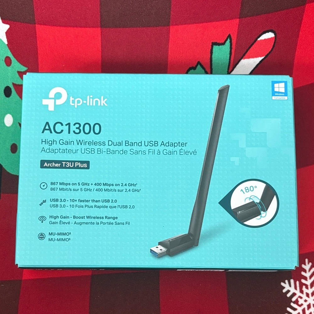 TP-Link AC1300 Dual Band USB Adapter - Black and Blue